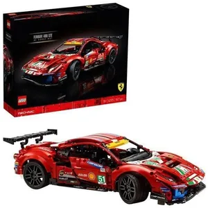 SHOT CASE - LEGO Technic 42125 Ferrari 488 GTE AF Corse 51 , Modele authentique de la voiture de course d'endurance a exposer, pourVendu parcdiscount