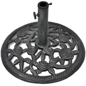 Comparateur de prix : HELLOSHOP26 Pied socle base de parasol en fonte 35/38/48 mm 12 kg 48 cm noir 2202094