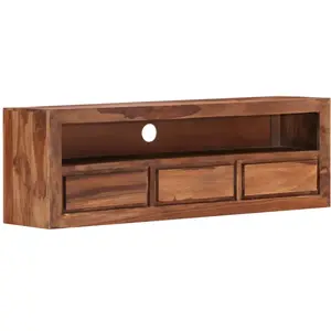 HELLOSHOP26 Meuble tele buffet tv television design pratique 120 cm bois de sesham solide pas cher