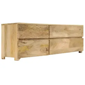 Comparateur de prix : HELLOSHOP26 Meuble tele buffet tv television design pratique bois massif de manguier 120 cm