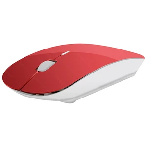 Souris Ultra Plate pour MAC Sans Fil USB Universelle Capteur Optique 3 Boutons Couleurs (ROUGE) pas cher