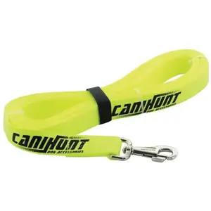 Longe HUNTER 5ml sangle plate largeur 30mm polyester CANIHUNT Jaune