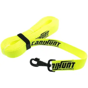 Comparateur de prix : Laisse pour chien avec sangle plate polyester Canihunt Hunter Jaune 10 m x 30 mm C34P10