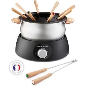 Comparateur de prix : LAGRANGE Fondue Classic - 12 fourchettes - 900W - Bois clair