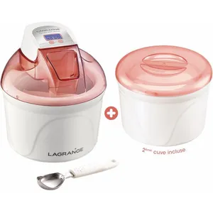 Sorbetière LAGRANGE Pomelo + 2ème cuve et cuillère glace pas cher