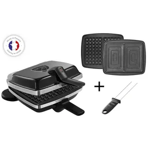 Comparateur de prix : Gaufrier Super 2 + Croque Monsieur - Lagrange - Noir - Fonte