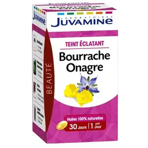 Comparateur de prix : Juvamine Teint Eclatant Bourrache Onagre 30 capsules