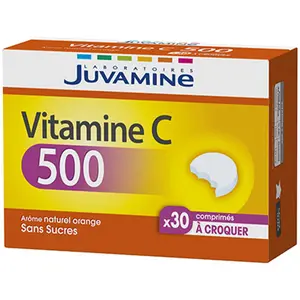 Comparateur de prix : Juvamine Vitamine C 500 Sans Sucres 30 comprimés à croquer