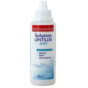 Comparateur de prix : Mercurochrome Solution Lentilles 100ml Format Avion