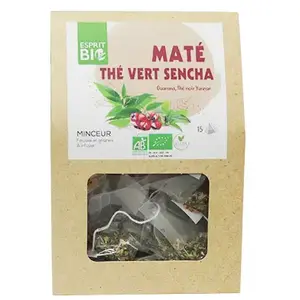 Comparateur de prix : Esprit Bio Minceur Maté Thé Vert Sencha à Infuser Minceur 15 Pyramides
