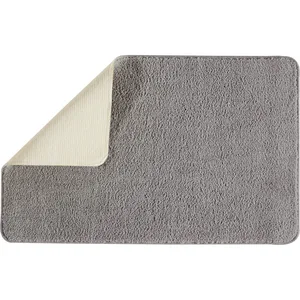 Guy Levasseur - Tapis de bain uni en polyester gris 50x80cm