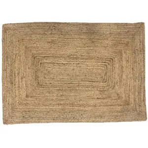 Future Home Tapis déco rectangle en jute 70x140cm