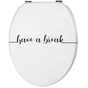Abattant WC - GUY LEVASSEUR - Break - Plastique Thermodur - Blanc - 44x37cm pas cher