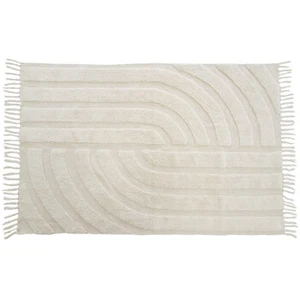 Future Home Tapis rectangle rétro 100% coton écru L.100 x l.150 cm