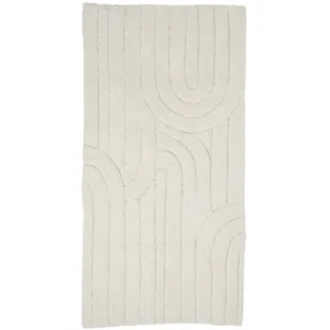 Guy Levasseur - Tapis de bain déco graphique arc en coton 60x120cm pas cher