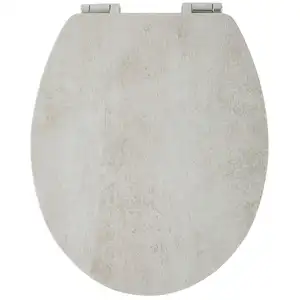 Abattant WC - GUY LEVASSEUR - CALVI - MDF compressé - Frein de chute - Gris 42.5cmVendu parcdiscount