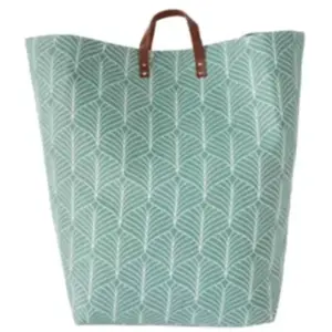 Panier à linge en polyester vert l. 40 x H. 60 cm Levasseur Yucca
