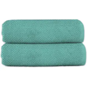 Lot 2 serviettes de bain 70x140 coton éponge pas cher