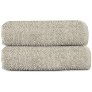 Lot 2 serviettes de bain 70x140 coton éponge pas cher