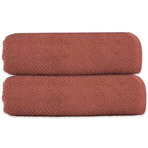 Lot 2 serviettes de bain 70x140 coton éponge pas cher