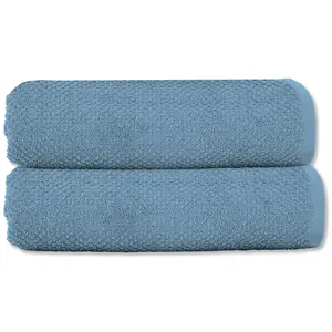 Lot 2 serviettes de toilette 50x90 coton éponge pas cher