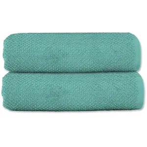 Lot 2 serviettes de toilette 50x90 coton éponge pas cher