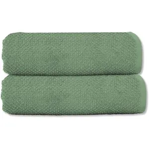 Lot 2 serviettes de toilette 50x90 coton éponge pas cher
