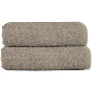 Lot 2 serviettes de toilette 50x90 coton éponge pas cher