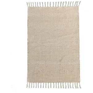 Future Home Tapis déco à franges en fibre naturelle et coton pas cher