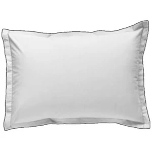 Comparateur de prix : Future Home Lot de 2 taies d'oreiller unies coton finition bourdon blanc 50x70cm
