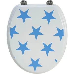 ARVIX Abattant de toilette en bois compressé MDF Etoiles Bleues Siege ... pas cher