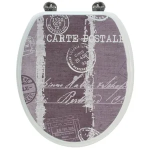 Arvix - Abattant de toilette en bois compressé mdf Carte postale Siege... pas cher