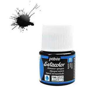 Comparateur de prix : Pebeo Peinture tissu Setacolor opaque moire noir 45 m 