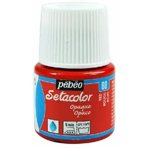 Comparateur de prix : Pebeo Peinture tissu - PéBéo - Setacolor opaque - Rouge - 45 ml - Résistante au lavage