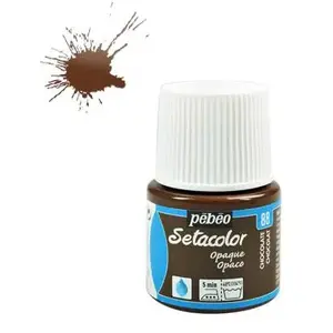 Comparateur de prix : Peinture tissu - PéBéo - Setacolor opaque - Chocolat - 45 ml - Mixte