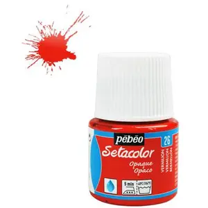 Comparateur de prix : Pebeo Peinture Setacolor opaque - Rouge vermillon - 45 ml