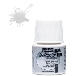Comparateur de prix : PEBEO Pébéo 295044 Setacolor Opaque 1 Flacon Perle Moiré 45 ML, Blanc