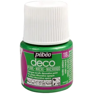 Comparateur de prix : Peinture Acrylique - Pébéo - Déco - Nacré - 45 ml - Vert Foncé
