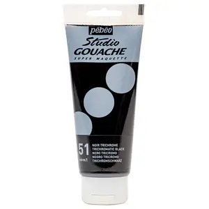Comparateur de prix : PEBEO Studio gouache 220ml noir trichrome