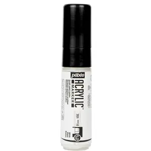 Marqueur peinture acrylique - PEBEO - Acrylic Marker - Pointe épaisse 5/15 mm Blanc pas cher