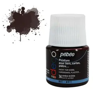 Peinture P.BO Déco ombre brulee mat 45ml Pebeo pas cher