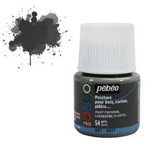 Peinture P.BO Déco gris mat 45ml Pebeo pas cher