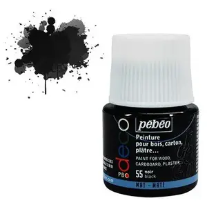 Comparateur de prix : Peinture P.BO Déco noir mat 45ml Pebeo