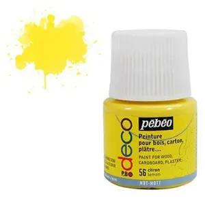 Comparateur de prix : Peinture P.BO Déco jaune citron mat 45ml Pebeo