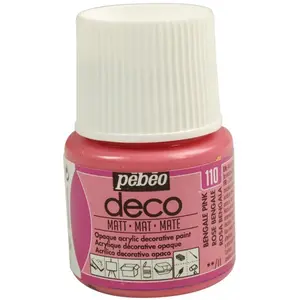 Pebeo Peinture acrylique Pébéo Déco - Rose Bengale - mat - 45 ml pas cher