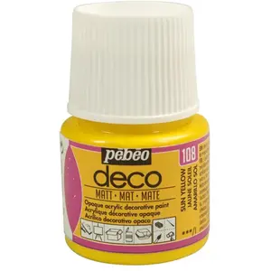 Comparateur de prix : Pebeo Peinture acrylique - Pébéo - Déco - Jaune Soleil - 45 ml - Mat