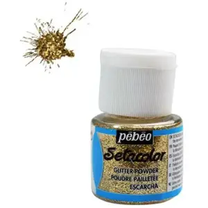 PEBEO Pébéo 391205 Auxiliaire Setacolor 1 Flacon Poudre Pailletée Or 10 g pas cher