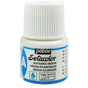 Comparateur de prix : Pebeo Auxiliaire peinture textile - Setacolor - Médium éclaircissant - 45 ml