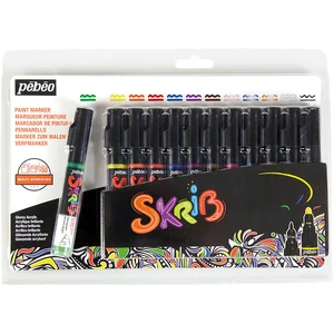 Creotime feutres peinture acrylique 11 cm 12 pièces pas cher