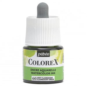 Comparateur de prix : Pébéo Encre Aquarelle Colorex - Plusieurs coloris disponibles - 45 ml Vert Fluo